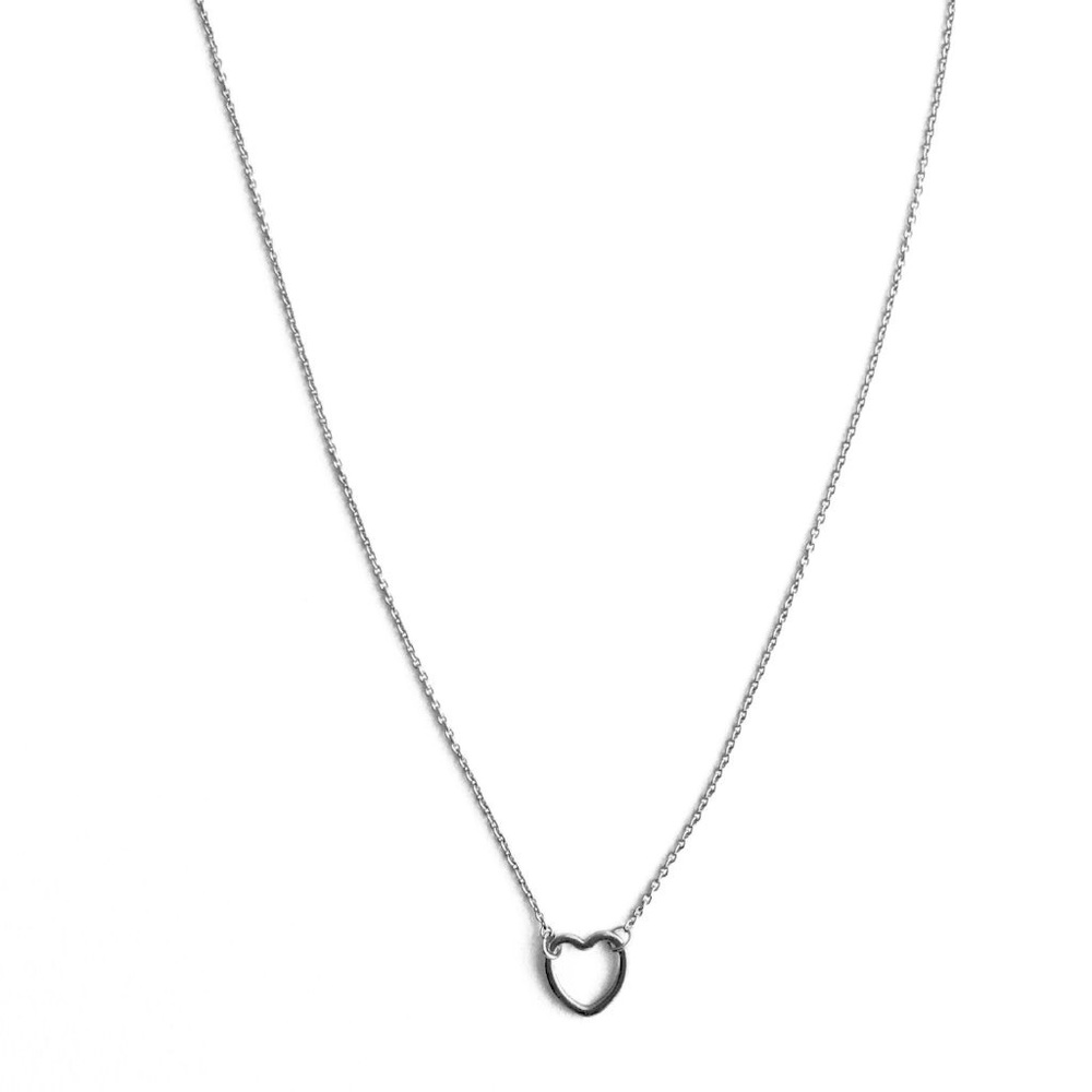 **LAST ONE** Honeycat open heart necklace in silver